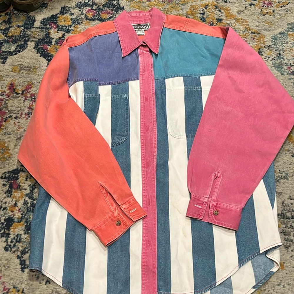 Denim button down
